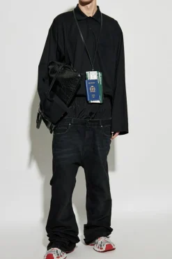 Balenciaga CZARNY Jeansy z rozszerzanymi nogawkami