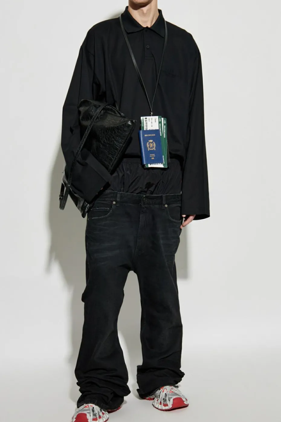 Balenciaga CZARNY Jeansy z rozszerzanymi nogawkami