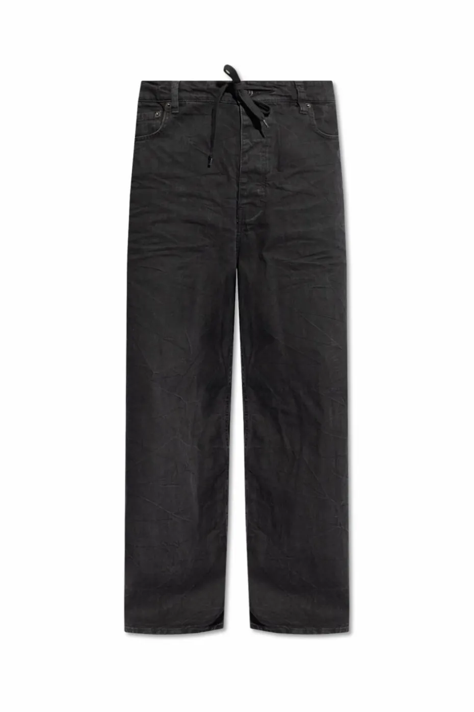 Balenciaga CZARNY Jeansy z gnieceniem