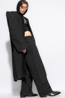 Balenciaga CZARNY Jeansy z gnieceniem