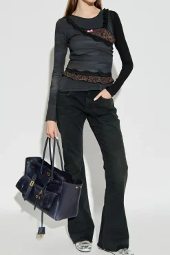 Balenciaga CZARNY Jeansy z rozszerzanymi nogawkami