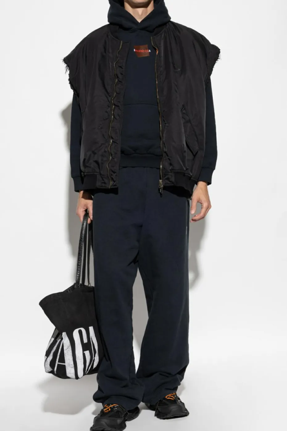 Balenciaga CZARNY Kamizelka z efektem `vintage`