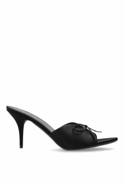 Balenciaga CZARNY Klapki na obcasie `Knife`