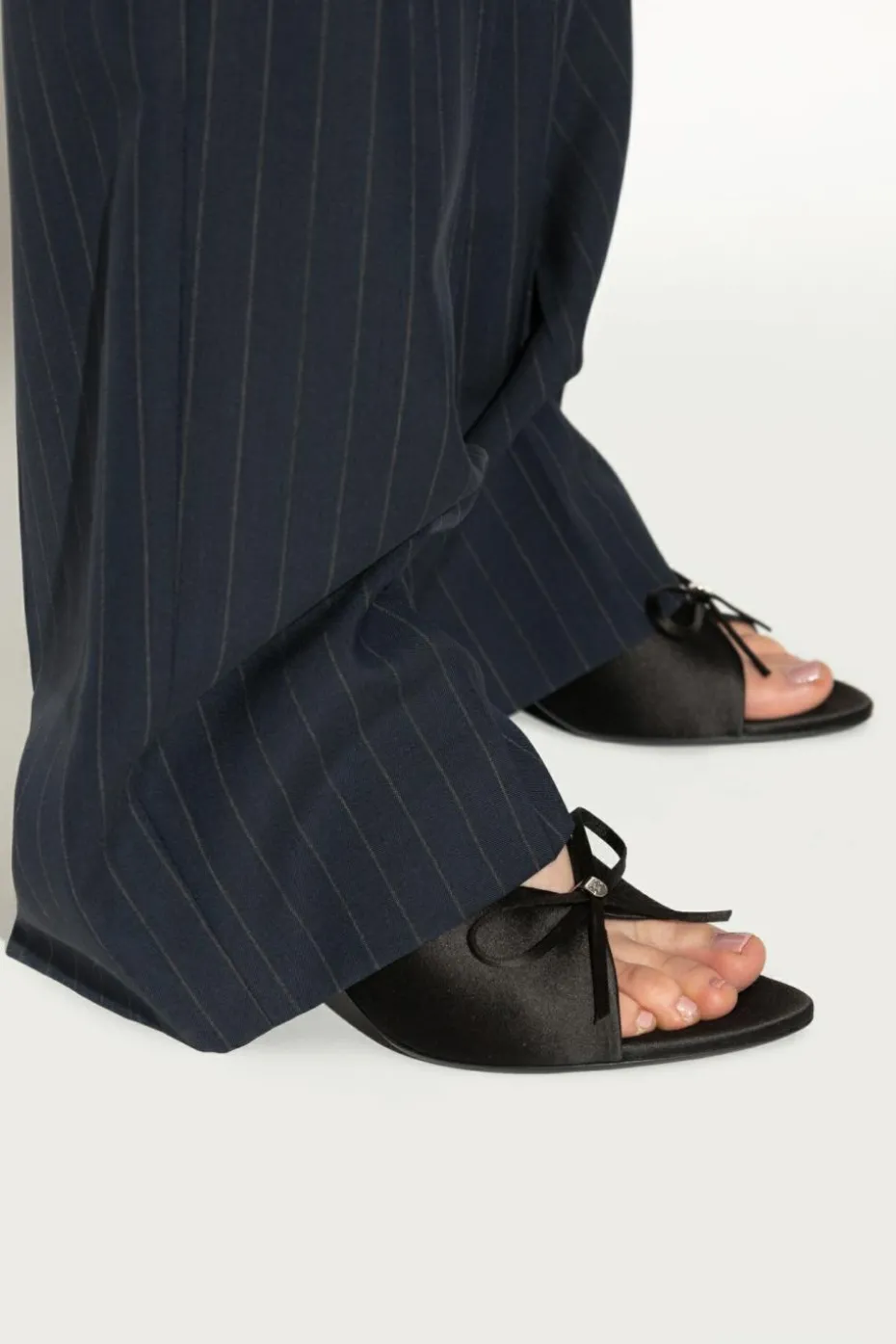 Balenciaga CZARNY Klapki na obcasie `Knife`