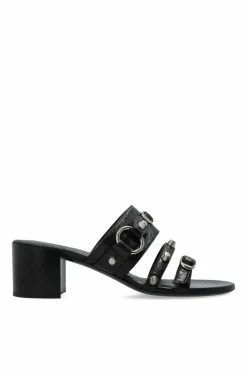 Balenciaga CZARNY Klapki na obcasie `City`