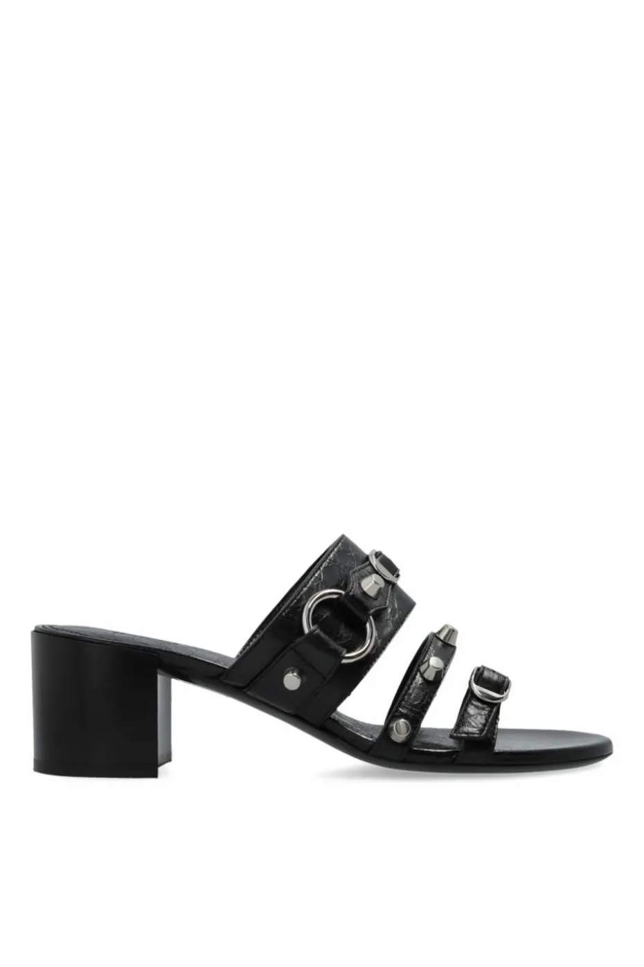 Balenciaga CZARNY Klapki na obcasie `City`