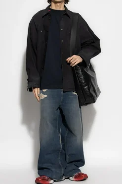 Balenciaga CZARNY Koszula z efektem `vintage`
