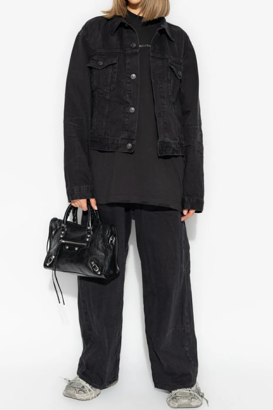 Balenciaga CZARNY Kurtka jeansowa