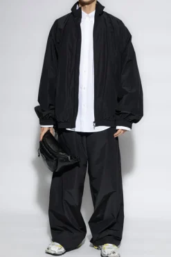 Balenciaga CZARNY Kurtka z nadrukowanym logo