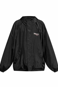 Balenciaga CZARNY Kurtka z kapturem