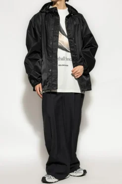 Balenciaga CZARNY Kurtka z kapturem