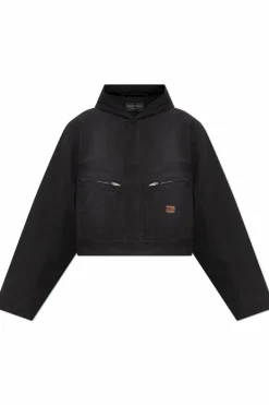Balenciaga CZARNY Kurtka z kapturem