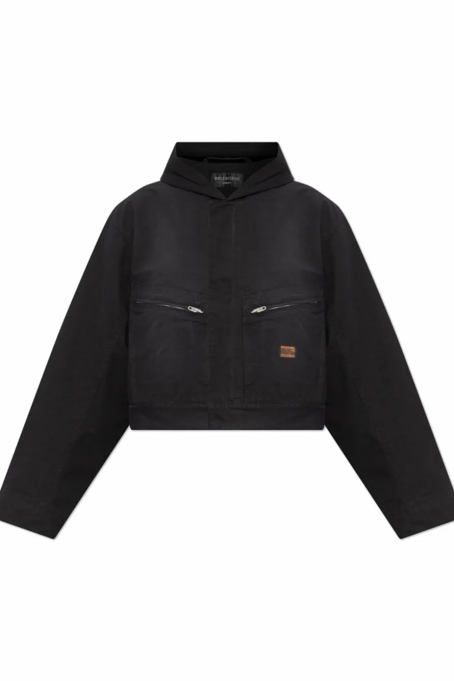 Balenciaga CZARNY Kurtka z kapturem