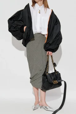 Balenciaga CZARNY Kurtka typu `bomber` z drapowaniem