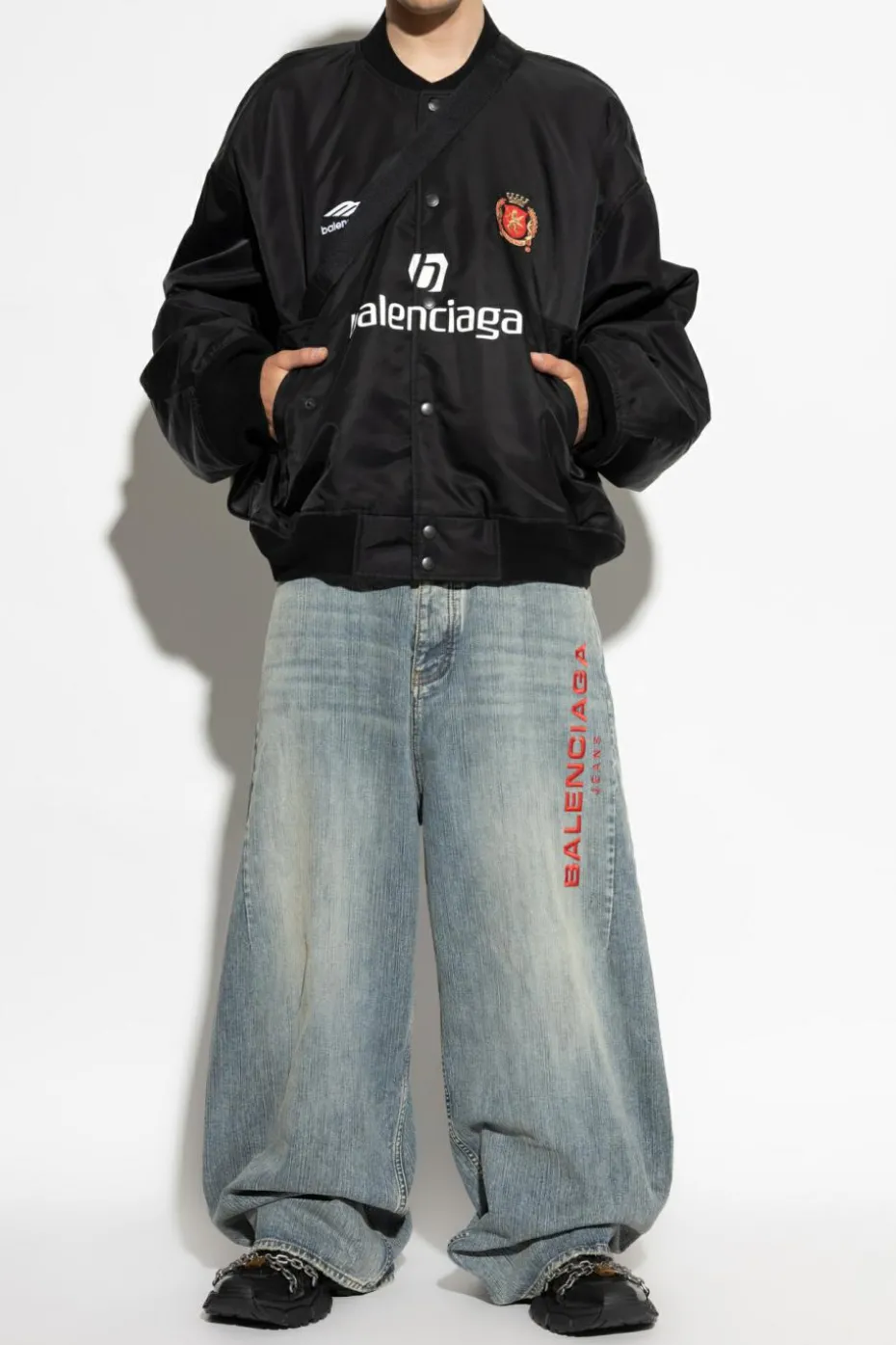 Balenciaga CZARNY Kurtka z logo