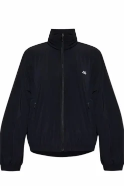 Balenciaga CZARNY Lekka kurtka z nadrukowanym logo