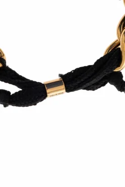 Balenciaga CZARNY Mosiężna bransoleta z efektem `vintage`
