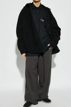 Balenciaga CZARNY Ocieplana koszula typu `oversize`