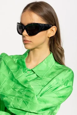 Balenciaga CZARNY Okulary przeciwsłoneczne ‘Wrap D-Frame’
