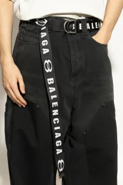 Balenciaga CZARNY Pasek z logo
