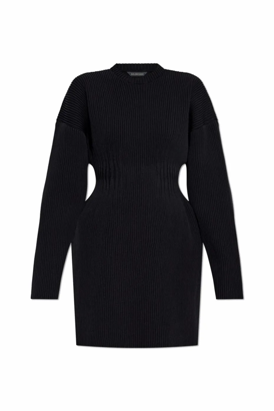 Balenciaga CZARNY Prążkowana sukienka