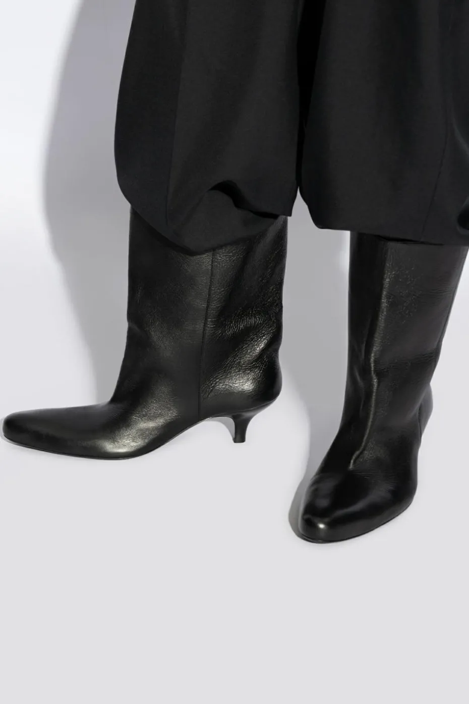 Balenciaga CZARNY Skórzane buty ‘Cagole’