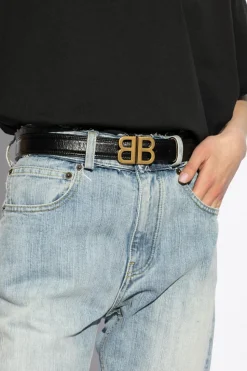 Balenciaga CZARNY Skórzany pasek