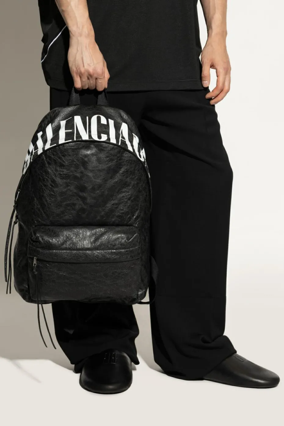 Balenciaga CZARNY Skórzany plecak `Arena`