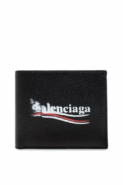 Balenciaga CZARNY Skórzany portfel