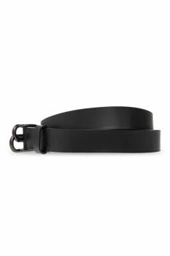 Balenciaga CZARNY Skórzany pasek z logo