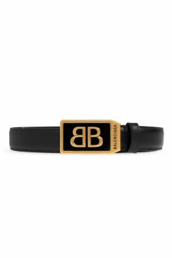 Balenciaga CZARNY Skórzany pasek
