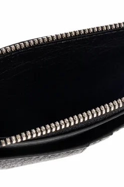 Balenciaga CZARNY Skórzany portfel z logo