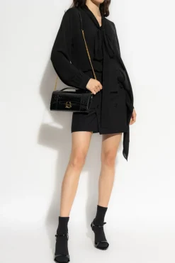 Balenciaga CZARNY Spódnica z dekoracyjnymi guzikami