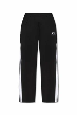Balenciaga CZARNY Spodnie dresowe z nogawkami o prostym kroju