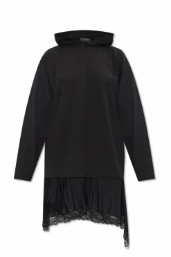 Balenciaga CZARNY Sukienka z kapturem