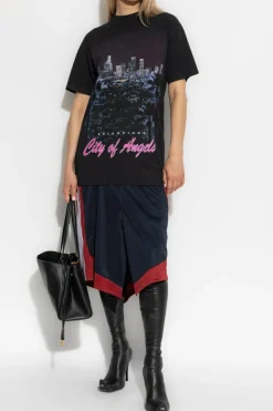 Balenciaga CZARNY Sukienka z nadrukiem