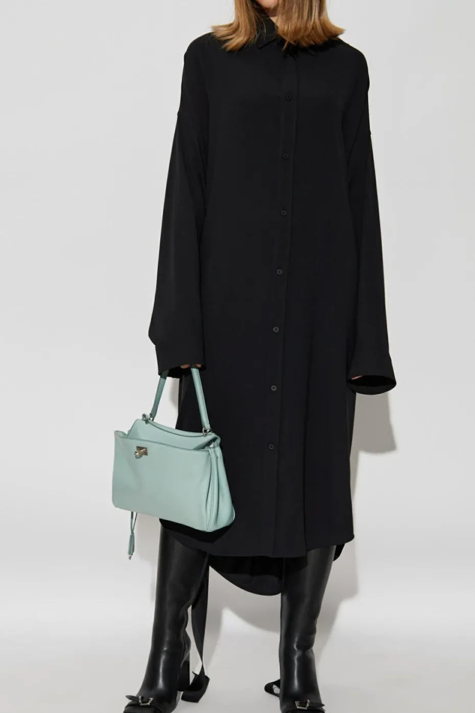 Balenciaga CZARNY Sukienka o kroju koszuli