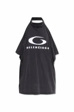 Balenciaga CZARNY Sukienka z efektem zgniecenia