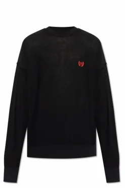 Balenciaga CZARNY Sweter z efektem `vintage`