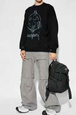 Balenciaga CZARNY Sweter z logo