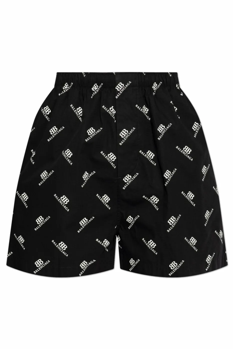 Balenciaga CZARNY Szorty z nadrukowanym monogramem