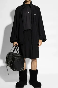 Balenciaga CZARNY Szorty z nadrukowanym logo