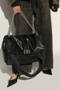 Balenciaga CZARNY Torba na ramię ‘Monaco Large Chain’