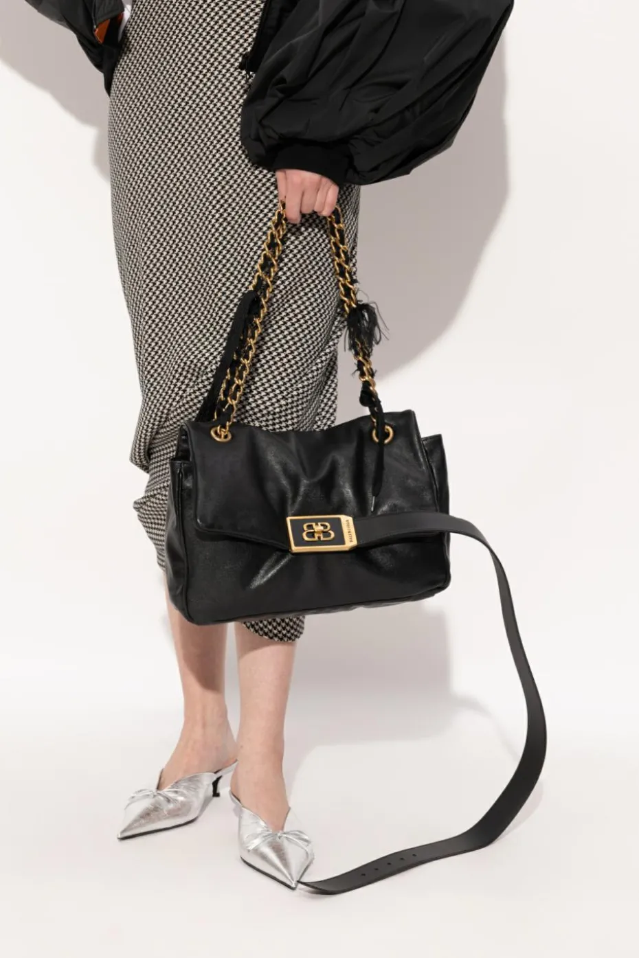 Balenciaga CZARNY Torba na ramię `Modu Flap Medium`