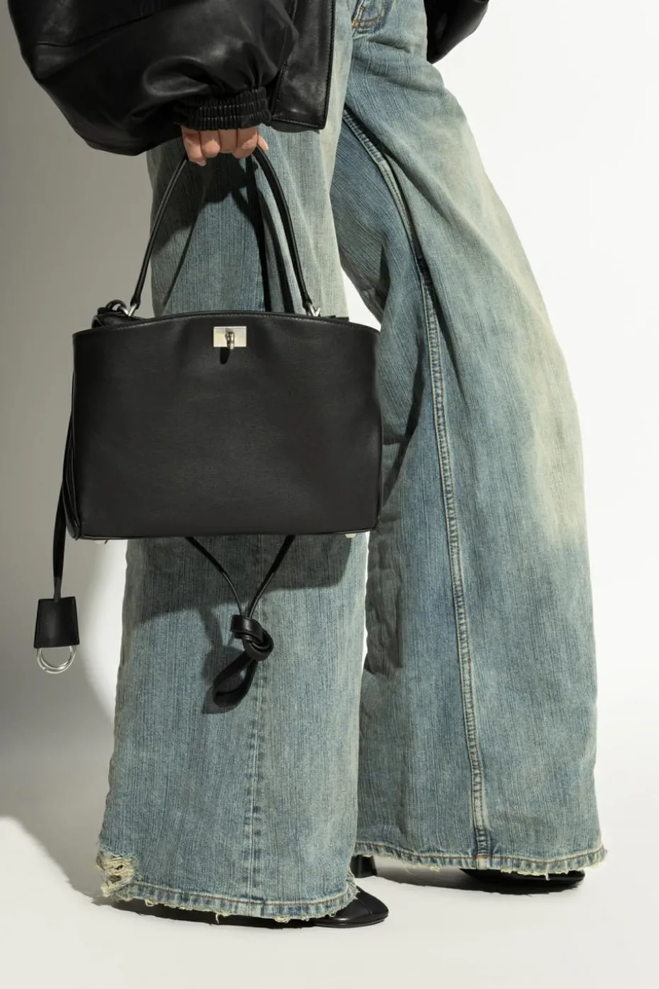 Balenciaga CZARNY Torba na ramię `Rodeo Small`