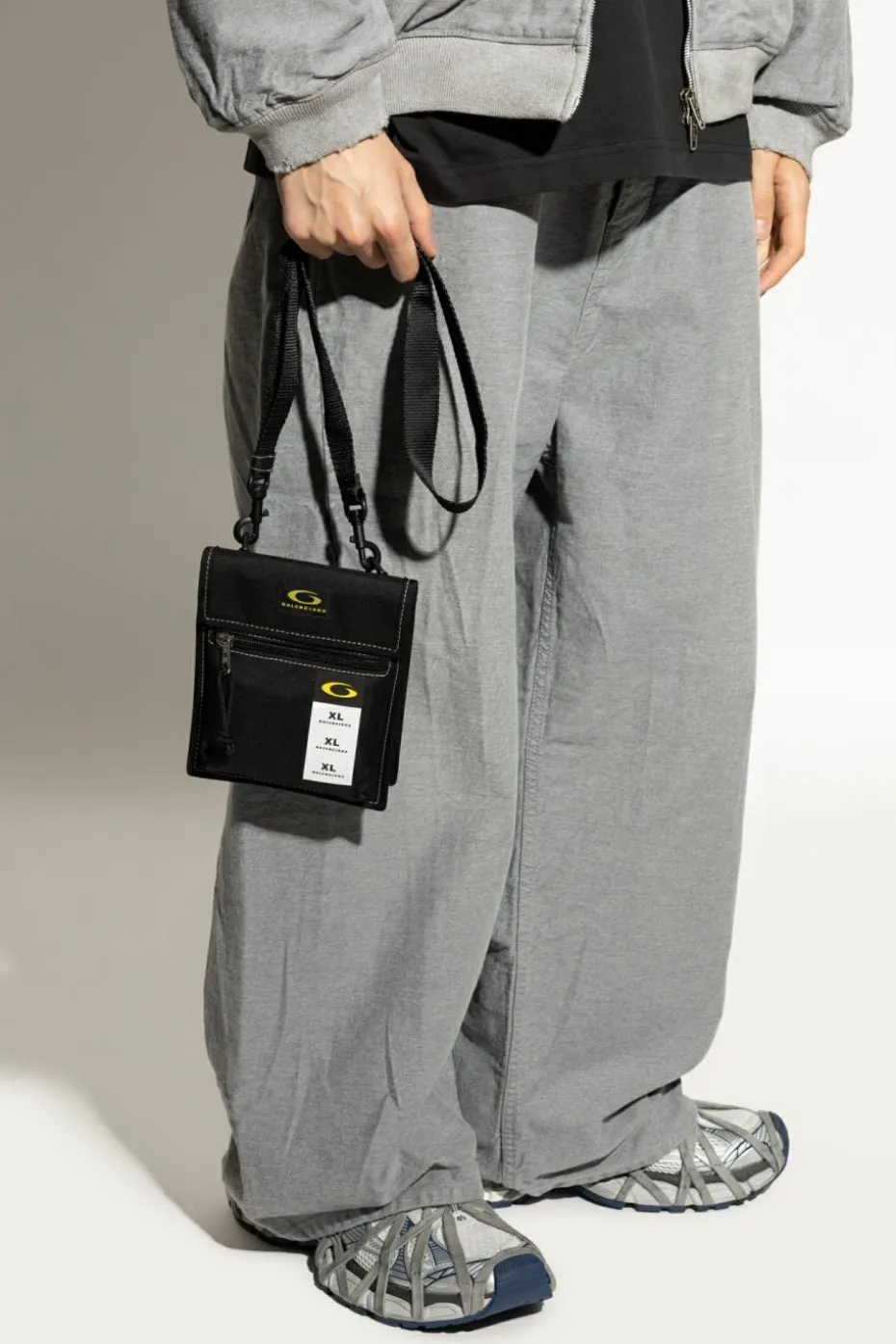 Balenciaga CZARNY Torba na ramię z nadrukiem
