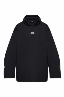 Balenciaga CZARNY T-shirt z kolekcji `Skiwear`