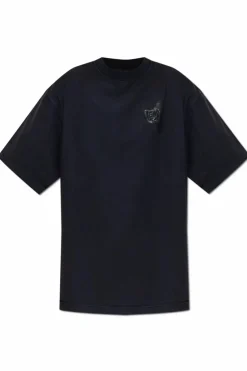 Balenciaga CZARNY T-shirt z efektem `vintage`