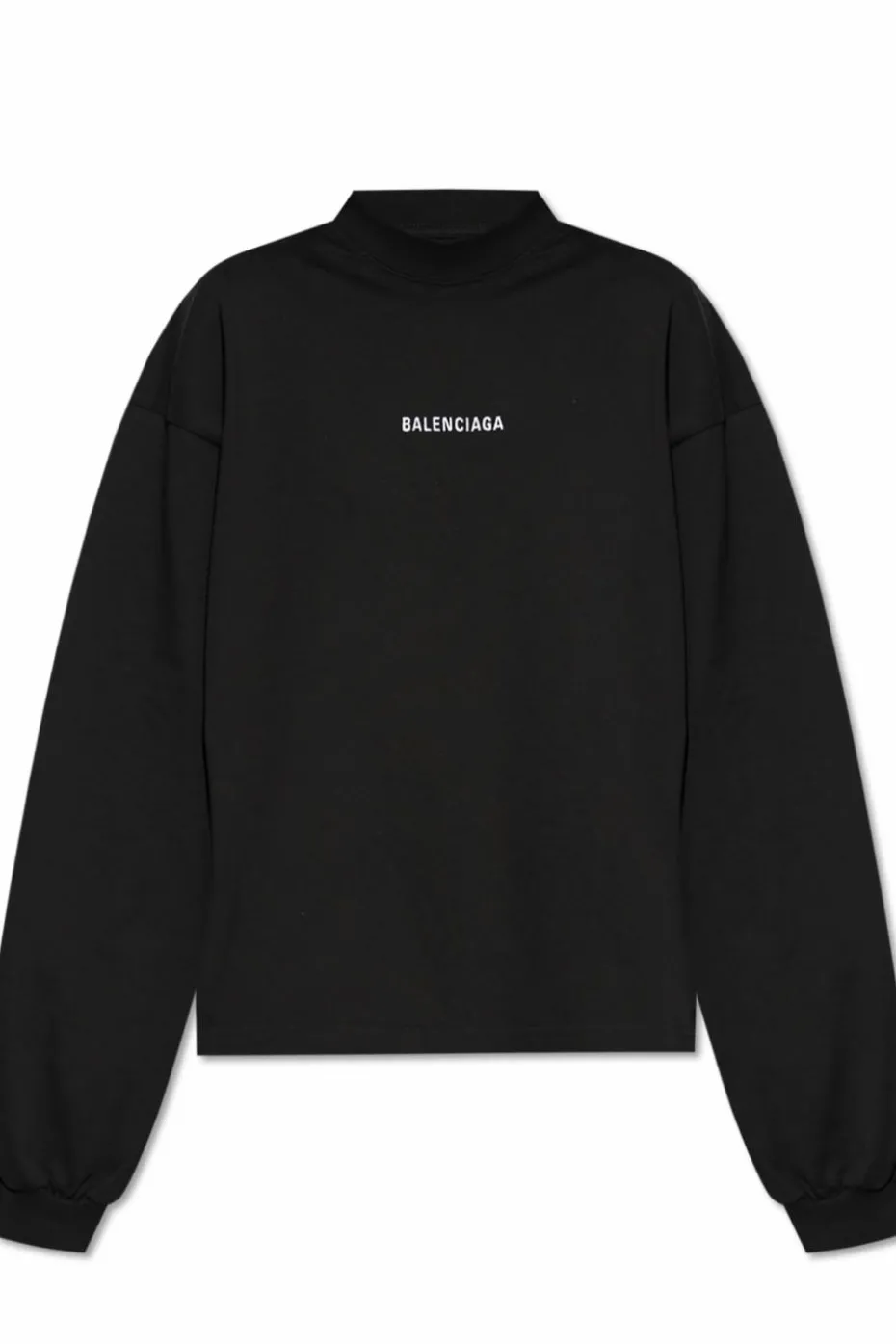 Balenciaga CZARNY T-shirt z długim rękawem