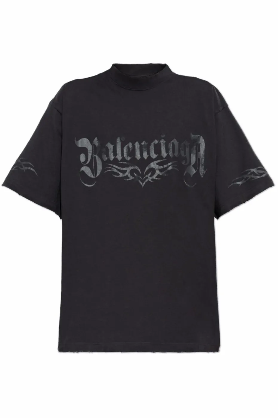 Balenciaga CZARNY T-shirt z nadrukiem